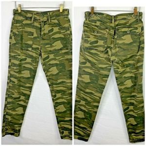 Lucky Brand Women's Camo Boyfriend Jeans Size 0/25 Pants Green